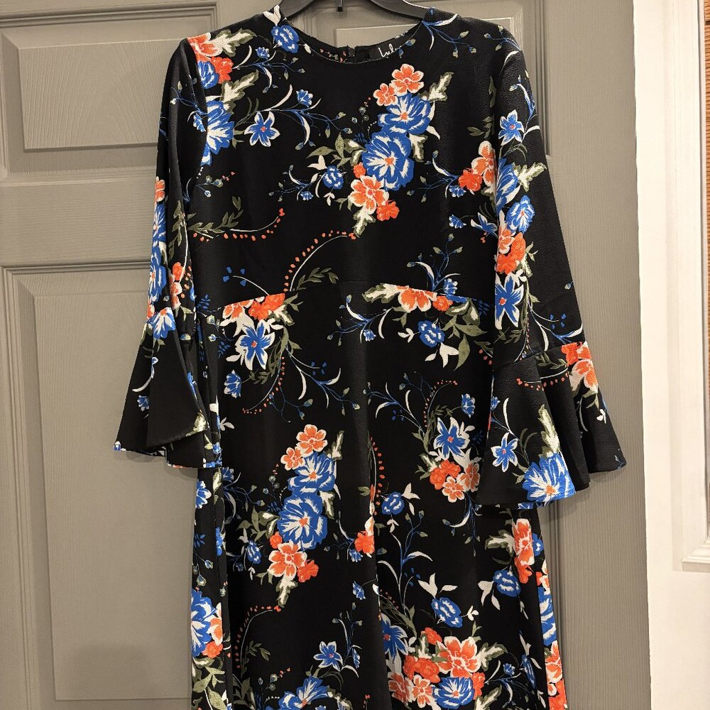 Lulu's Welcome Back Black Floral Mini Dress